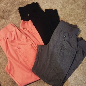 Stylish Women's Black and Gray Pants Set